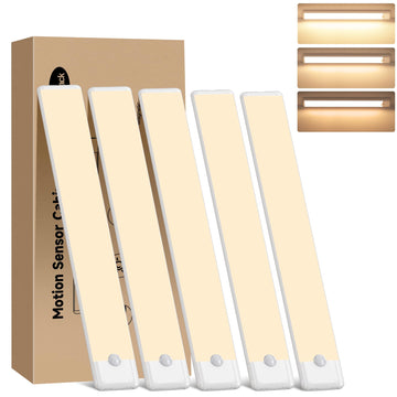 11.8 inch Motion Sensor Under Cabinet Light, 5-Pack, Warm White