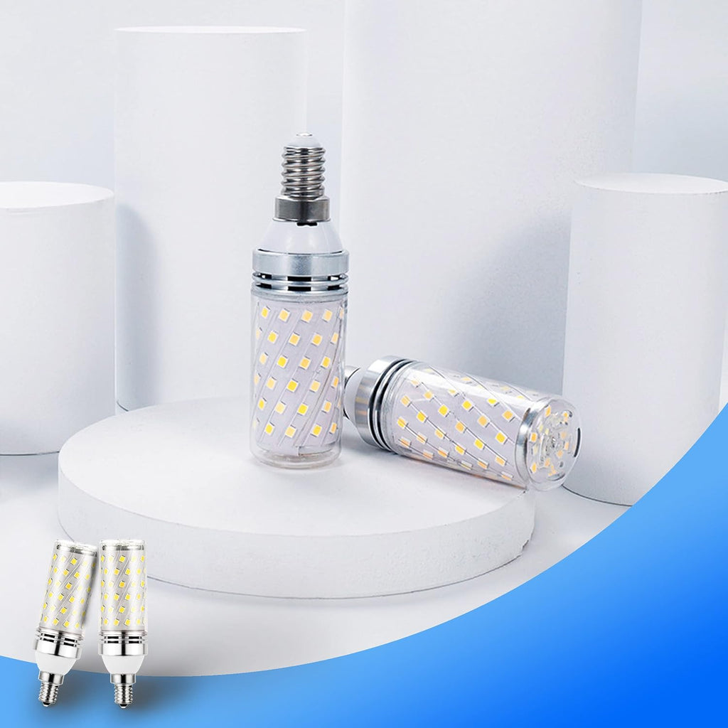 E12 T6 C7 12W LED Corn Bulb 100W Equivalent 1200lm 4000K Natural White