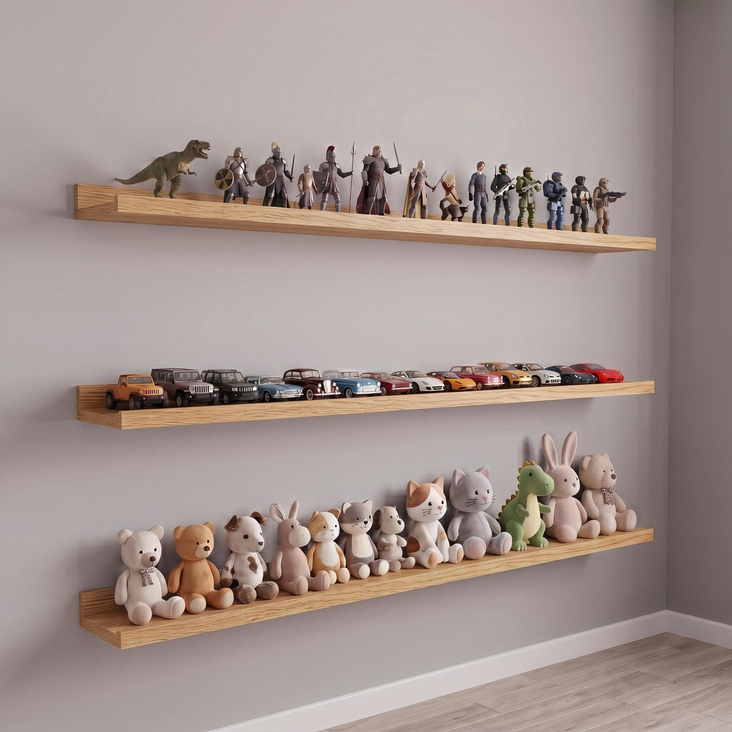 Floating Shelves for Wall, 36" Picture Ledge Shelf, White Oak