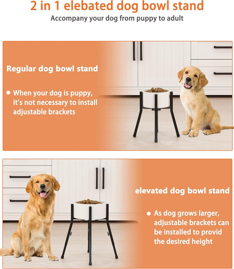 Adjustable Raised Dog Bowl Stand for Large Dogs(Bowl not Included)