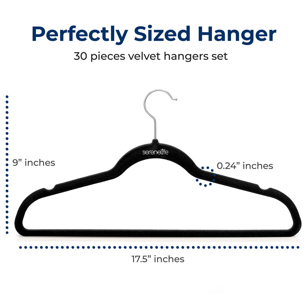 Velvet Hangers - 30 Pack, Slim & Space Saving for Closets