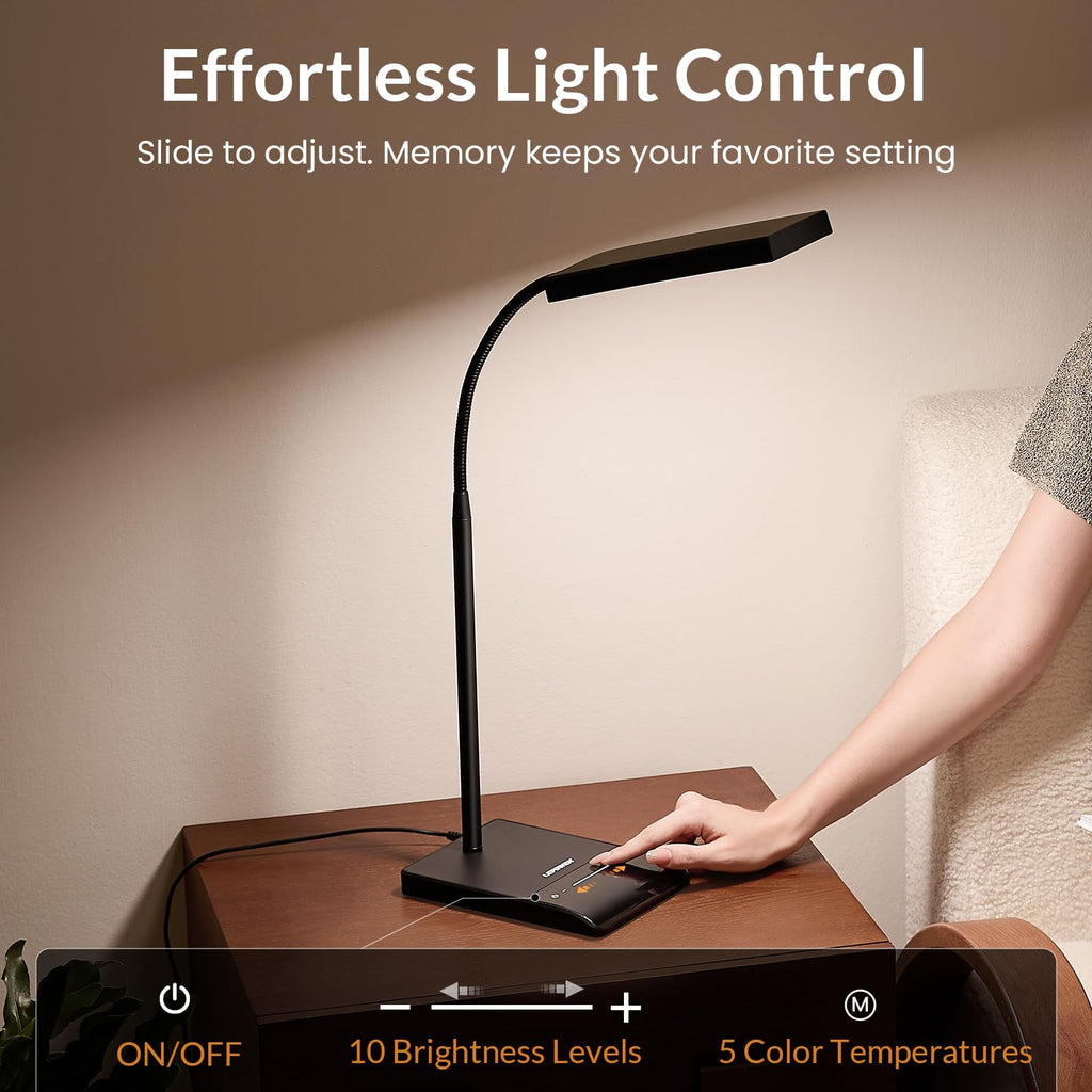 Desk Lamp, 800LM LED, True Eye-Caring for Reading