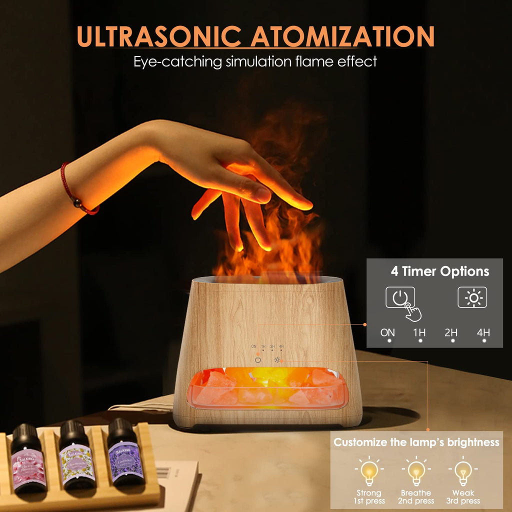 2-in-1 Essential Oil Diffuser & Himalayan Salt Lamp, 150ml