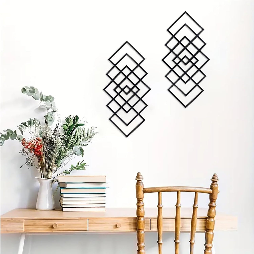 Metal Wall Decor Art, Modern Abstract Sculpture - Set of 2