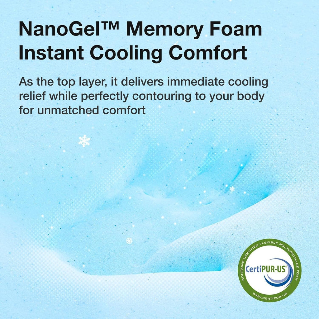 12 Inch Queen Mattress in a Box, Gel Memory Foam for Cooling Night | Comfort & Pressure Relief, CertiPUR-US Certified