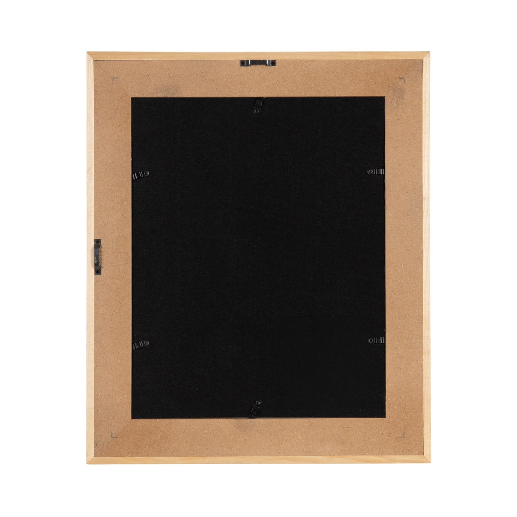 Corah Modern Faux Rattan Picture Frame Set of 2, 11 x 14 matted to 8 x 10, Natural, Boho Two-Piece Glass Photo Frame