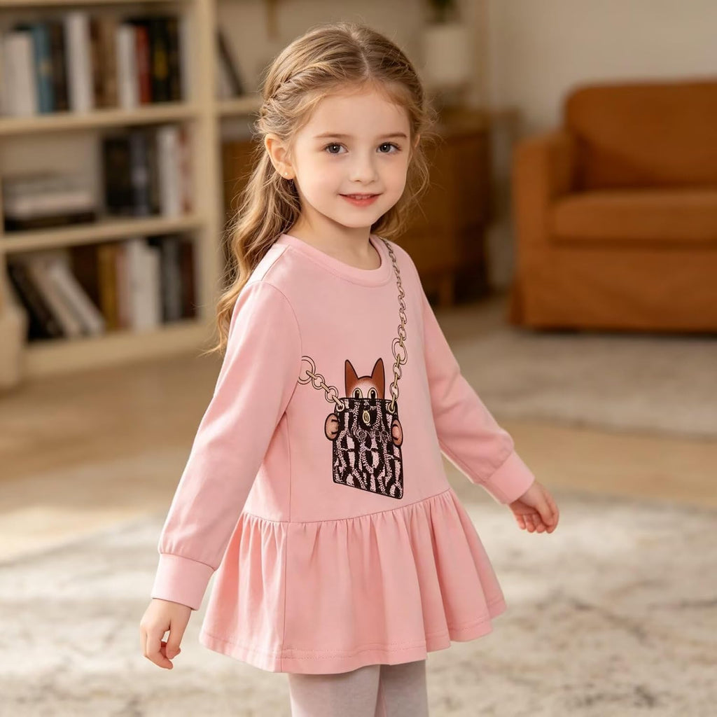 Toddler Girl Long Sleeve T-Shirts Kids Cotton Fall Top