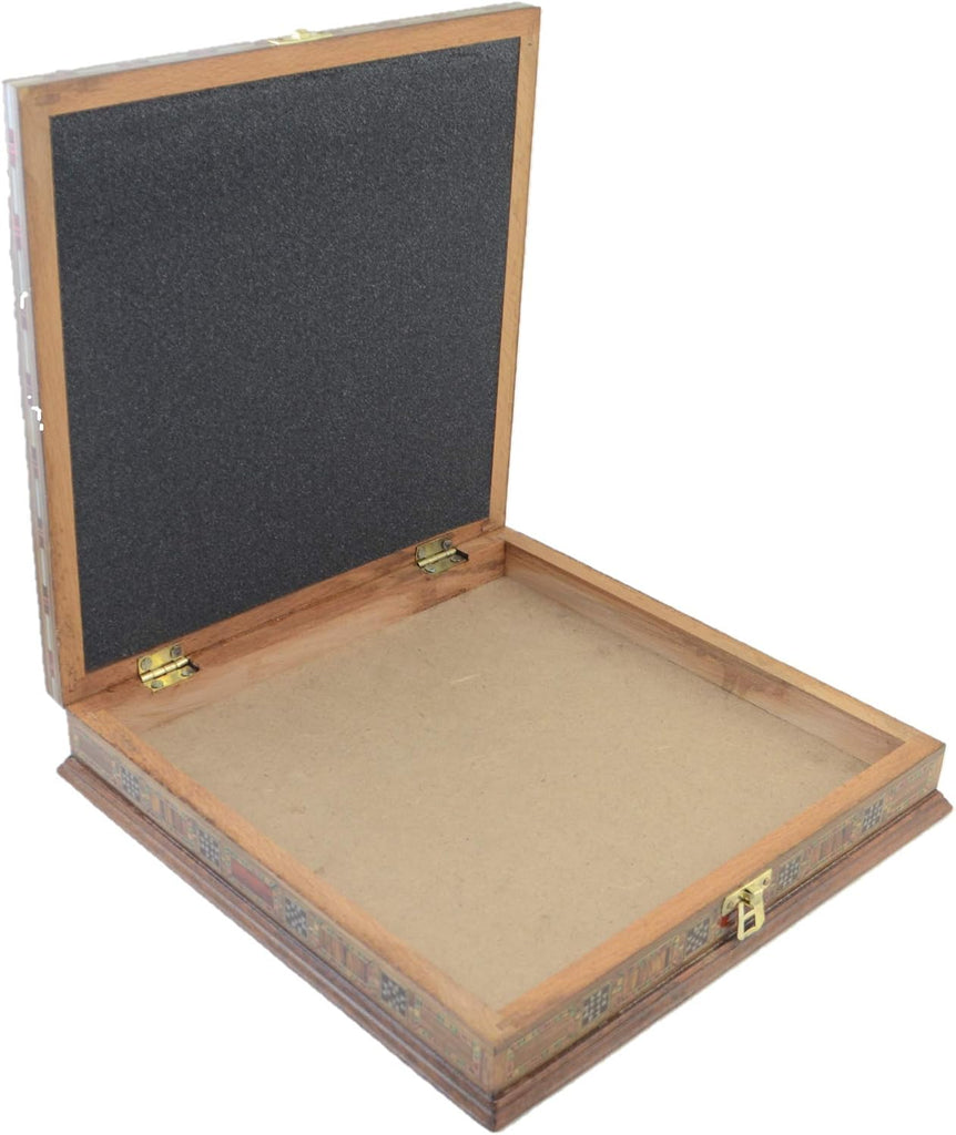 Medium Mythologic Pegasus Metal Chess Set for Adults,Handmade Pieces and Natural Solid Wooden Chess Board