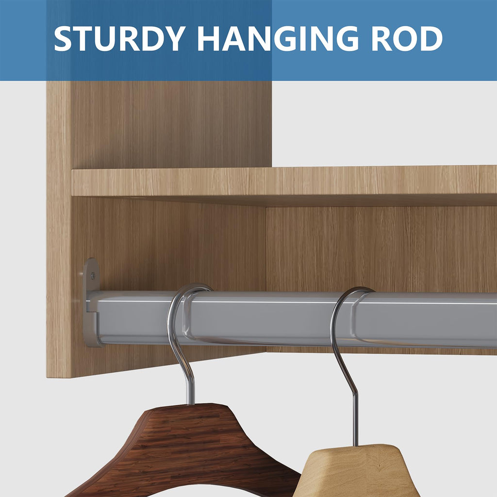 Double Hanging Closet Unit, Modular System Organizer With Storage for Walk In Closets, Clothing Rack Wardrobe for