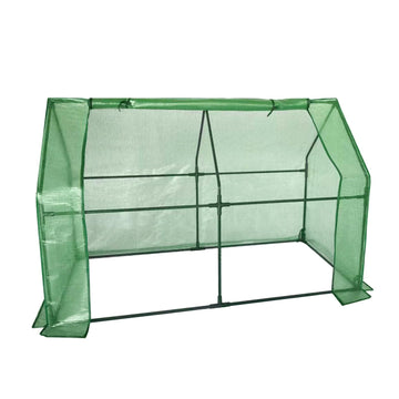 Portable Cold Frame Greenhouse with Green PE Cover - 6 x 3 x 4ft