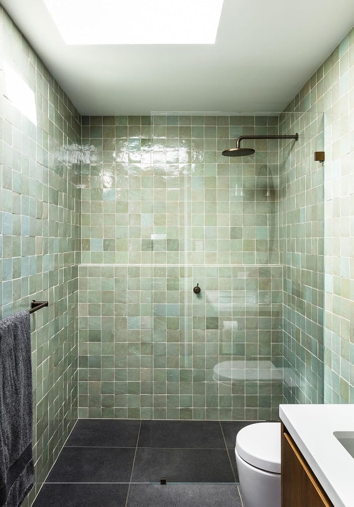 Mosaic & Tile House Handmade 4x4-in. Solid Color Sage Green (MSC01-17)