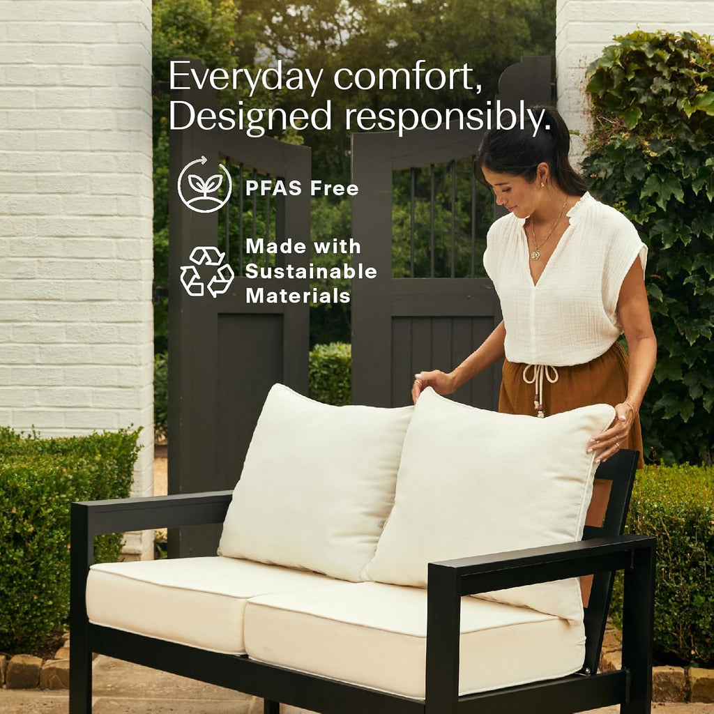 Outdoor Heritage Deep Seat Cushion Cover, 24 x 23 | Bone Replacement Chair Cushion Cover, Water & Fade Resistant