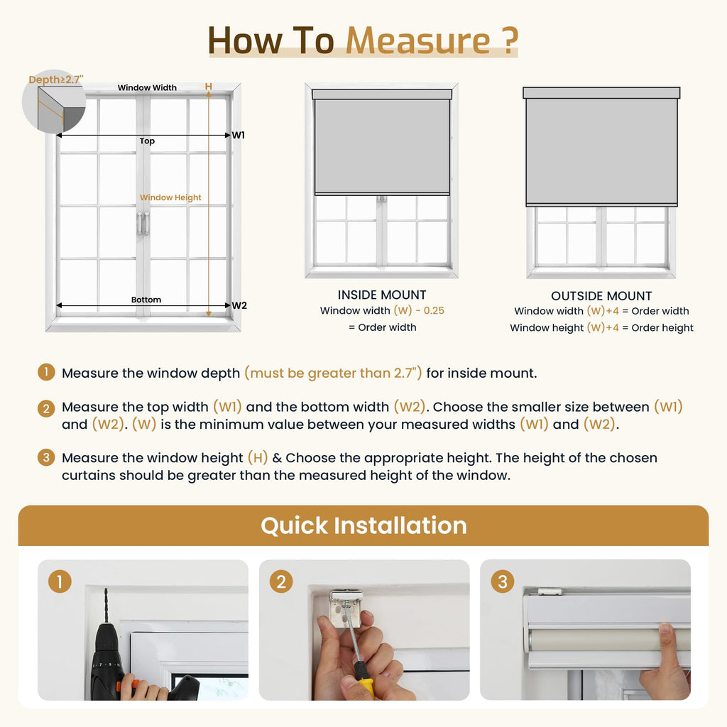 Smart Motorized Blinds Compatible with Alexa |Beige