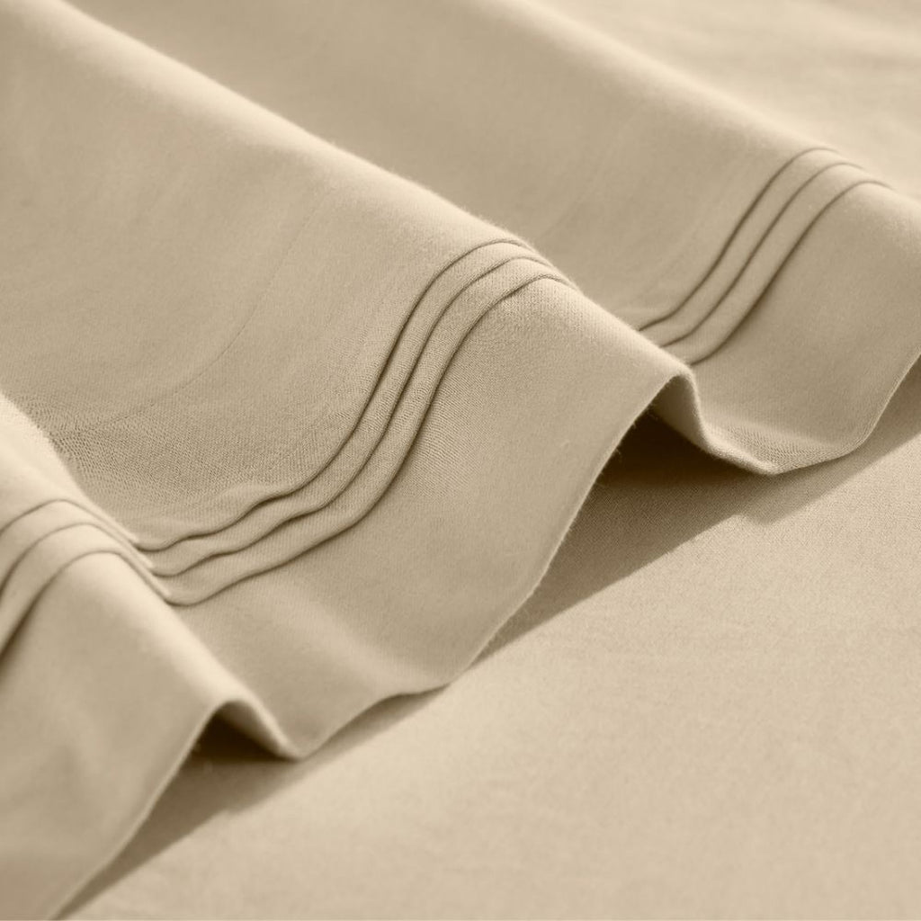 Egyptian Cotton 4 Piece Sheet Set, 650 Thread Count, Modern Design, Sustainable Sheets, Ultra-Soft Basics, Solid