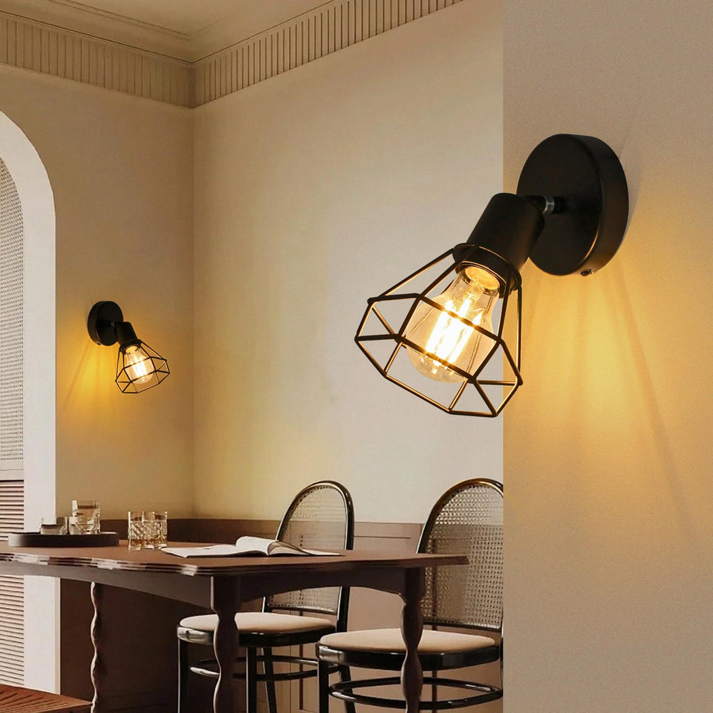 LED Track Lighting Fixture, 1-Light Adjustable Spot Light Black, E26
