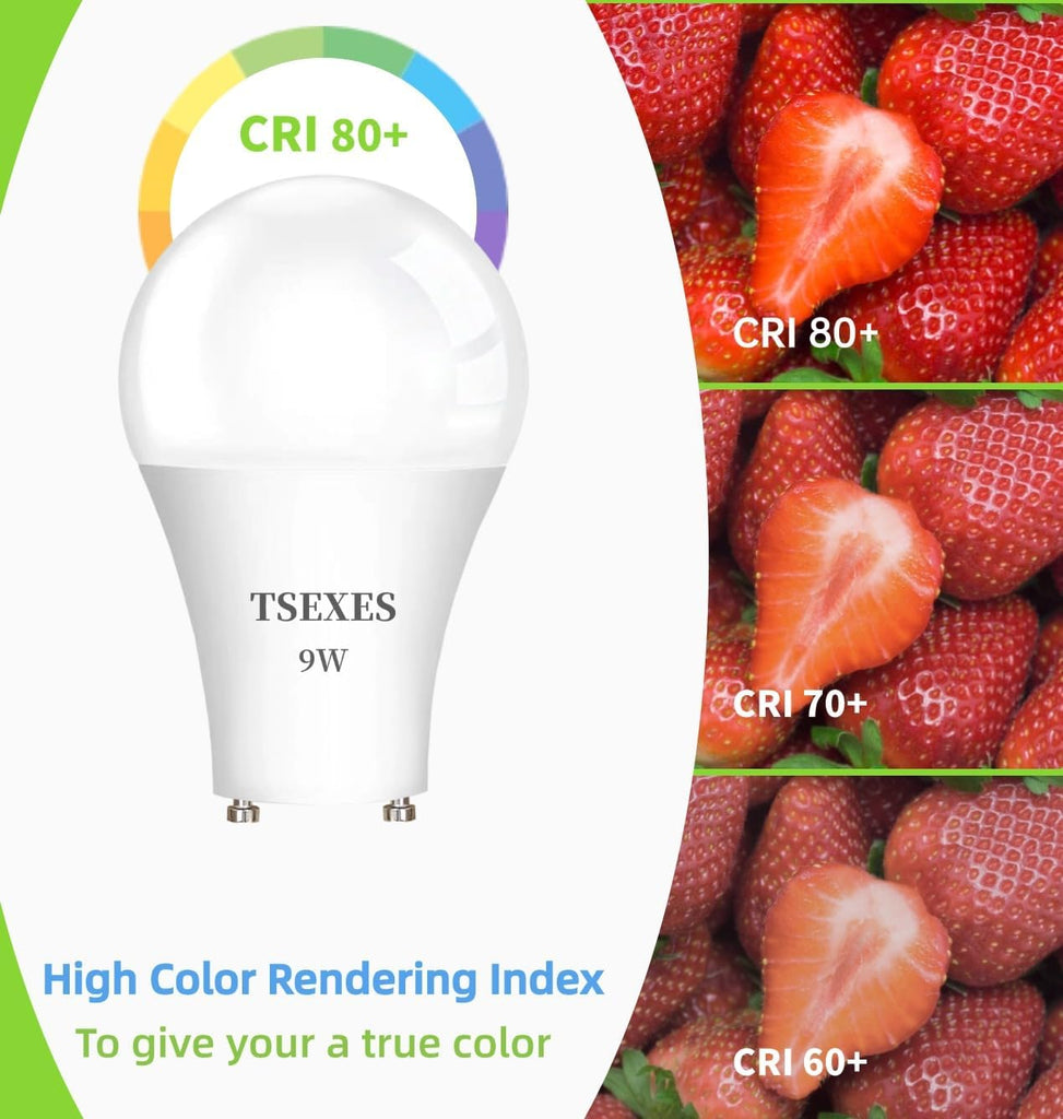 GU24 LED Light Bulb,9W(Equivalent 100 Watt),1100 Lumens,A19 Shape,4 Pack