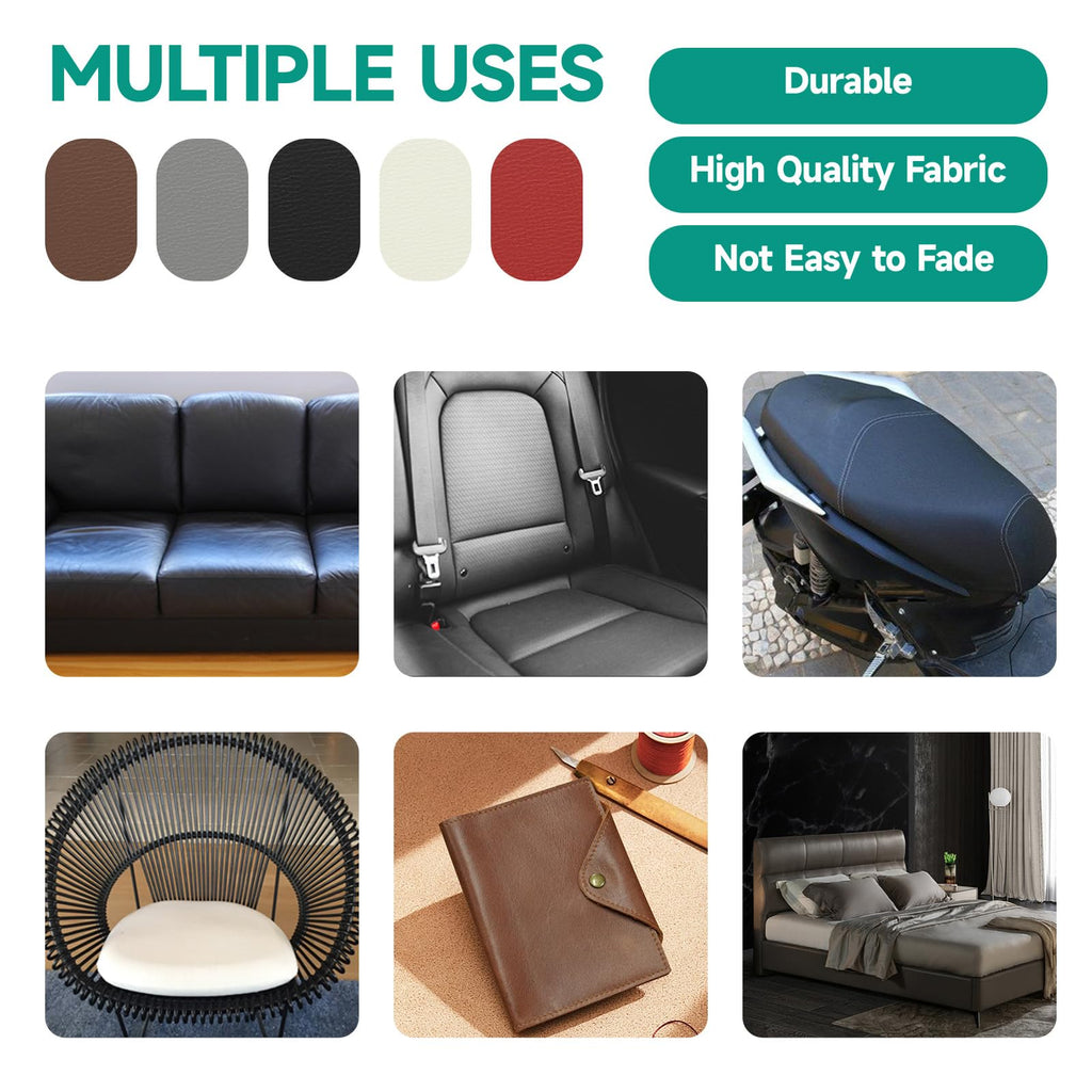 0.9MM Thick Soft Smooth Waterproof Synthetic Fabric Material, Outdoor Boat Automotive, DIY and Crafting Pleather