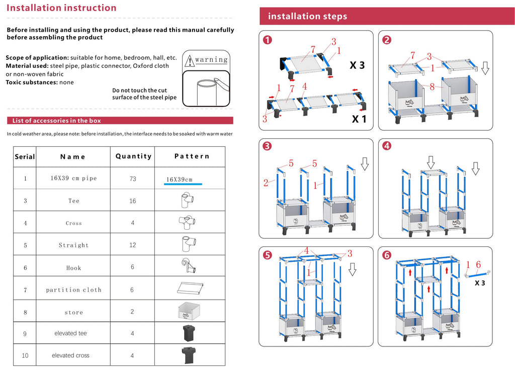 Portable Closet, Large Capacity Wardrobe Closet, Easy Assembly