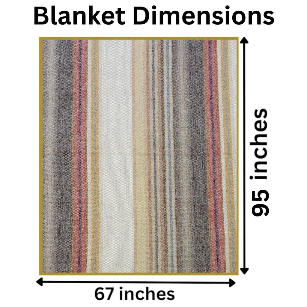 Alpaca Wool Throw Blanket | Super Soft, Lightweight, Breathable and Hypoallergenic | Non-Itchy or Scratchy (Beige