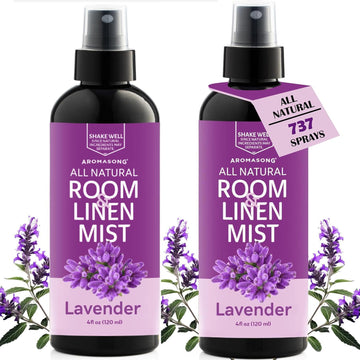 100% Natural Lavender Spray | 2-Pack | for Relaxing - Room & Linen Spray for Sleeping - Calming Essential Oil - Set of 2
