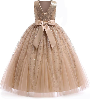 Flower Girls Sequin Dress Princess Birthday Party Pageant Fancy Dresses