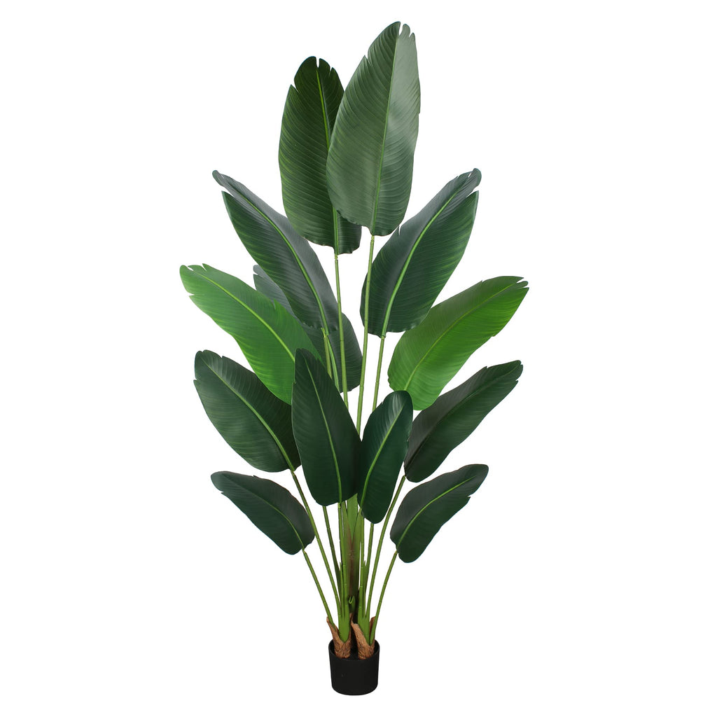Artificial Bird of Paradise Plant 6 Ft Tall Fake Banana Plant for Indoors and Outdoors, Faux Palm Tree with Plastic