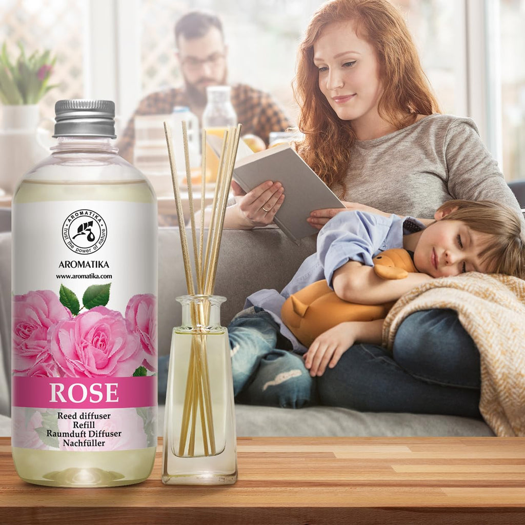 Rose Reed Refill Diffuser 17 Fl Oz - Room Diffuser Refill - Home Fragrance - Room Freshener - Scented Diffuser with