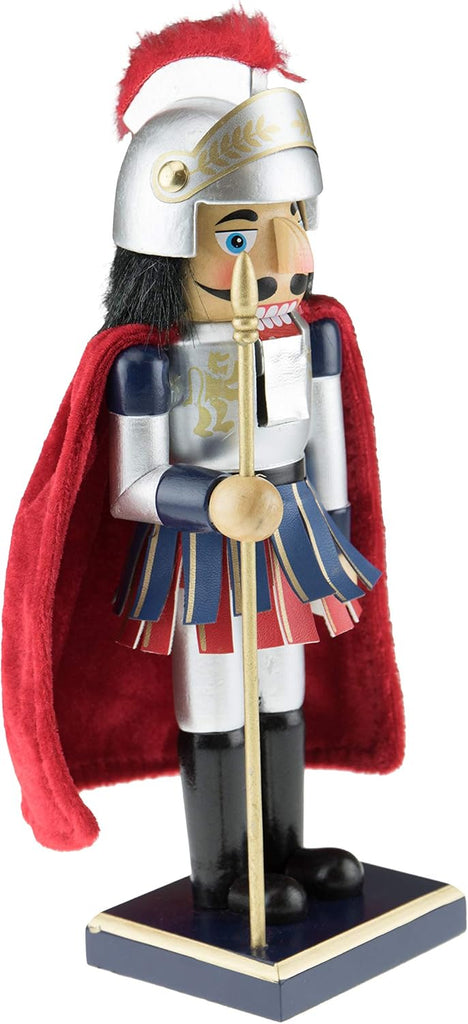 Soldier 10 Inch Traditional Wooden Nutcracker, Festive Christmas Décor for Shelves and Tables