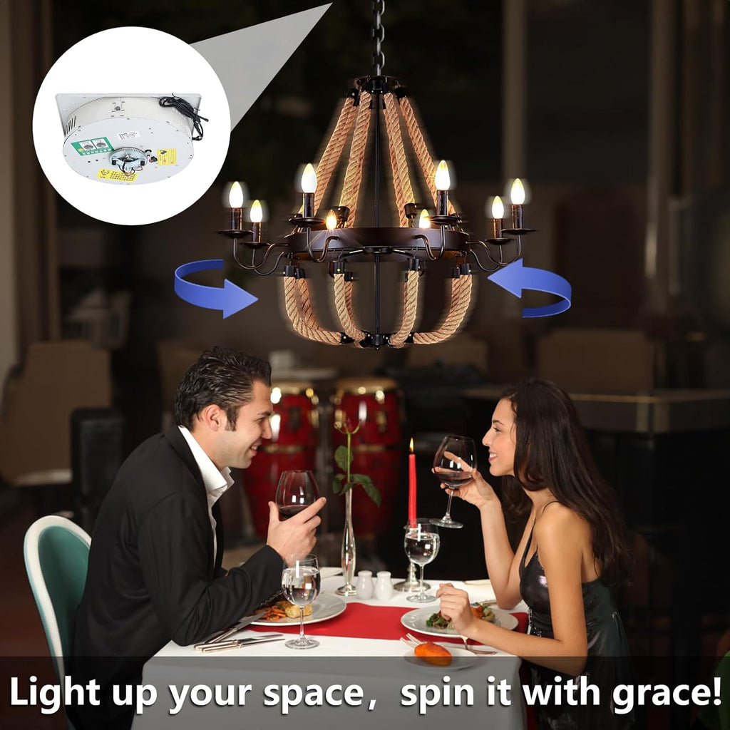 330 lb Rotating Motorized Chandelier Lift System with Remote Control – Mid-Capacity