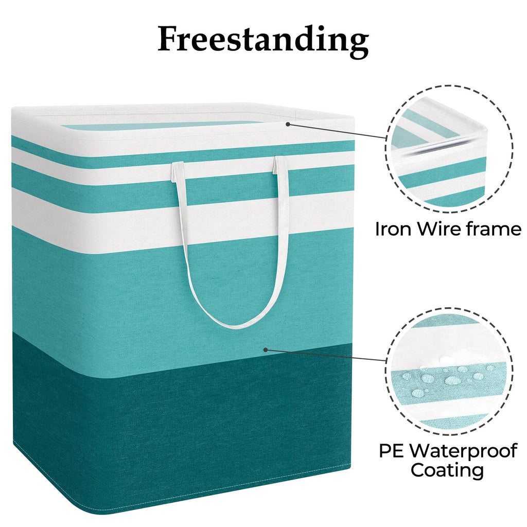 Basket Hamper, 125L Collapsible Clothes Storage, Green