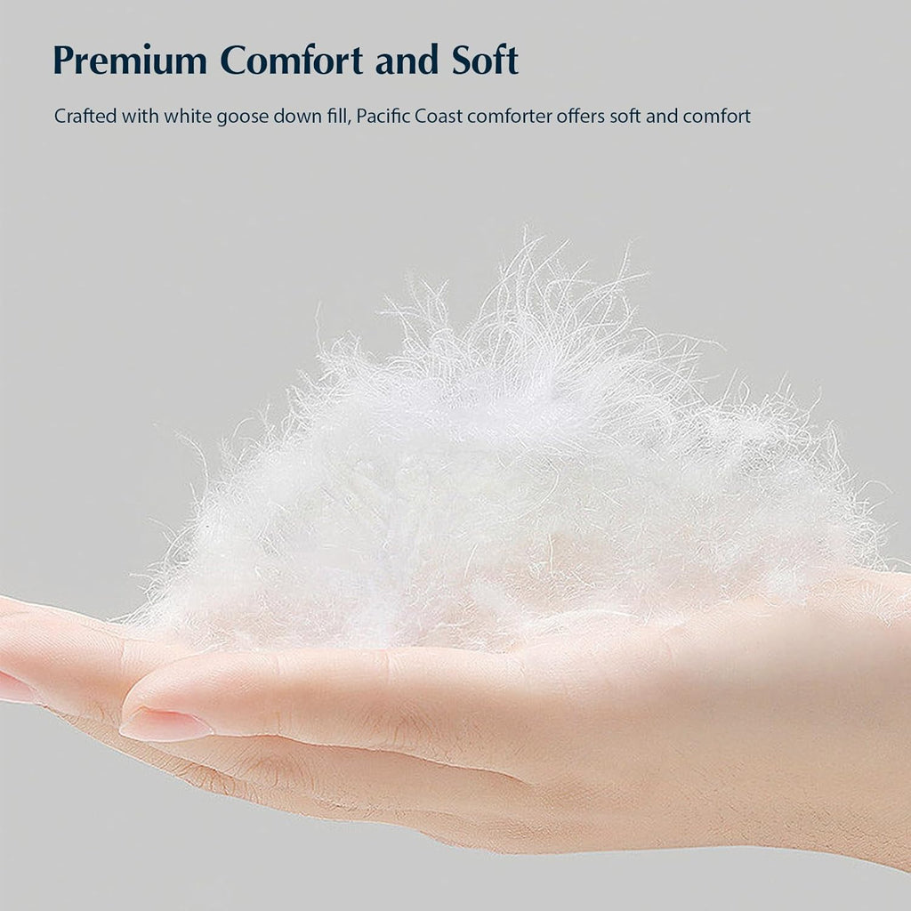 Queen Comforter, White Goose Down Bed Comforter Queen,All Season Ultra Soft 100% Cotton Luxury Hotel