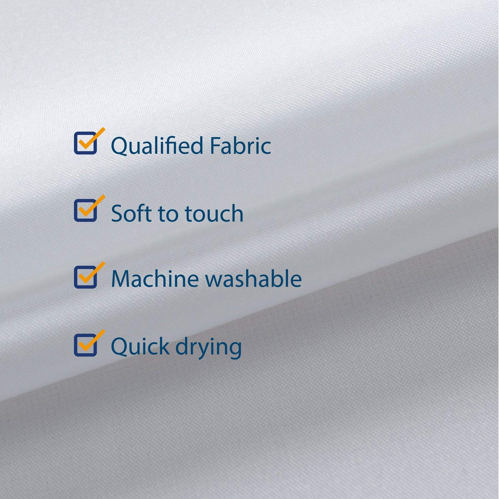 Fabric Shower Curtain Liner 96 x 78 inch XL Size, White