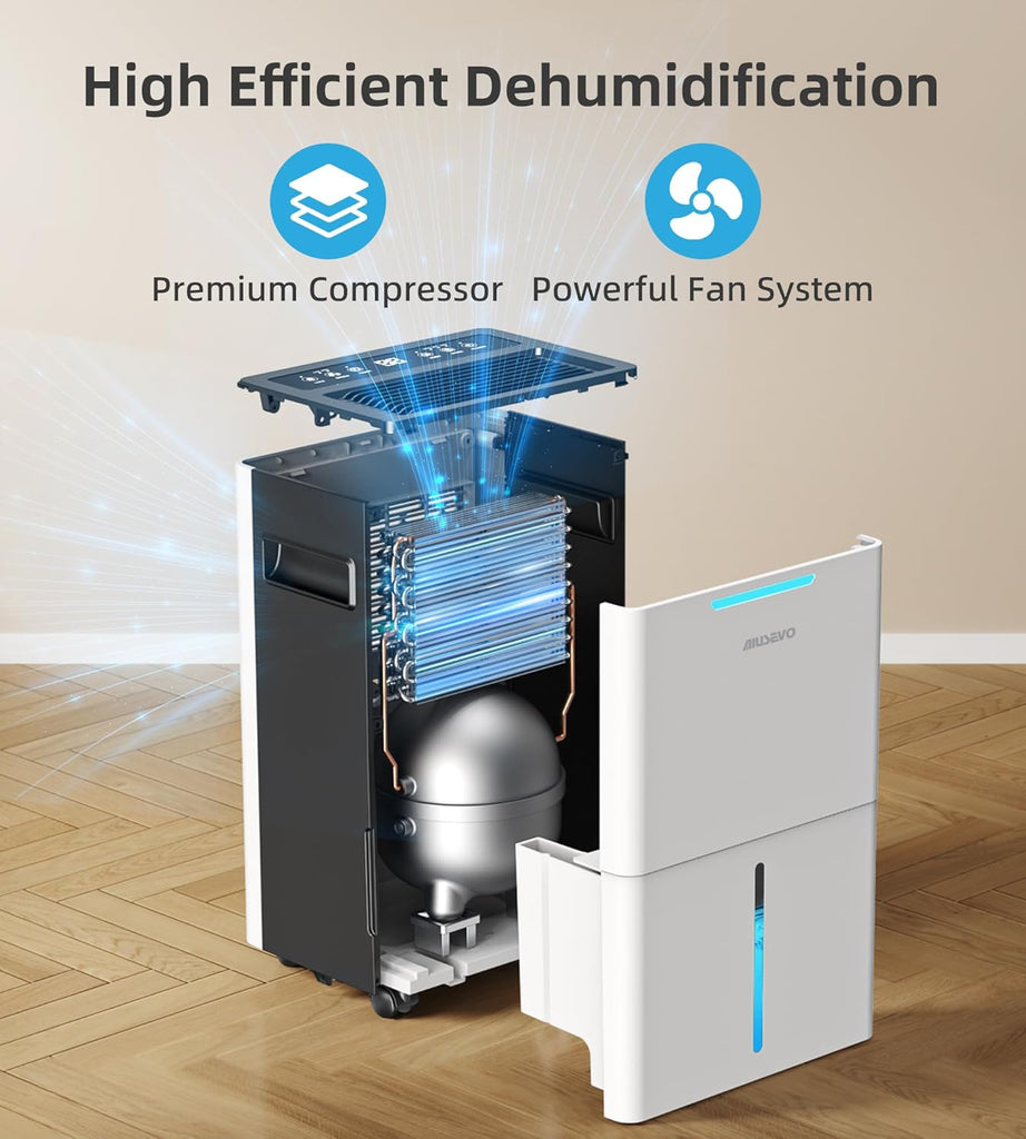 1500 Sq. ft Dehumidifier for Basement and Large Room, 21 Pints Dehumidifiers for Home with Drain Hose