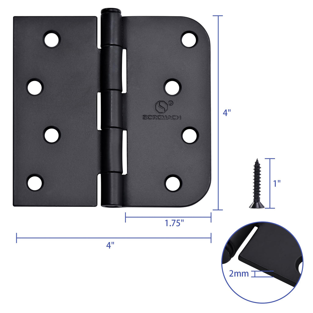 Door Hinge 4 Inch Interior Door Hinges Oil Rubbed Bronze Black 4 Inch Interior Hinges Flat Iron Hinge 4"x 4" Door