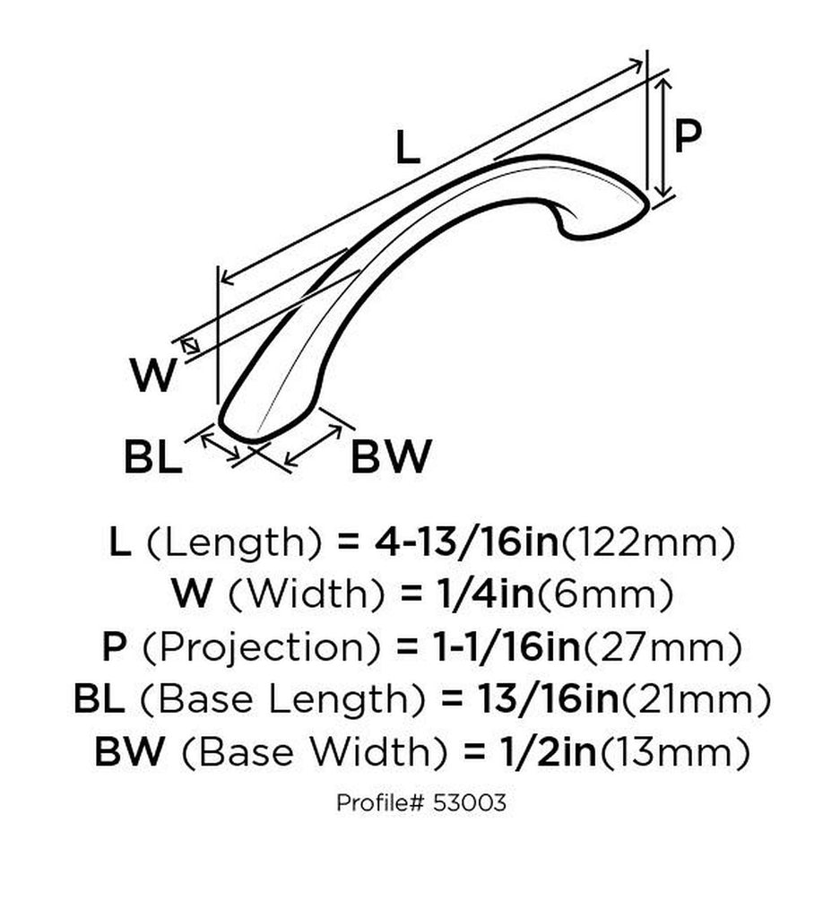 10 Pack 3-3/4" Vaile Satin Nickel Arch Drawer Pull
