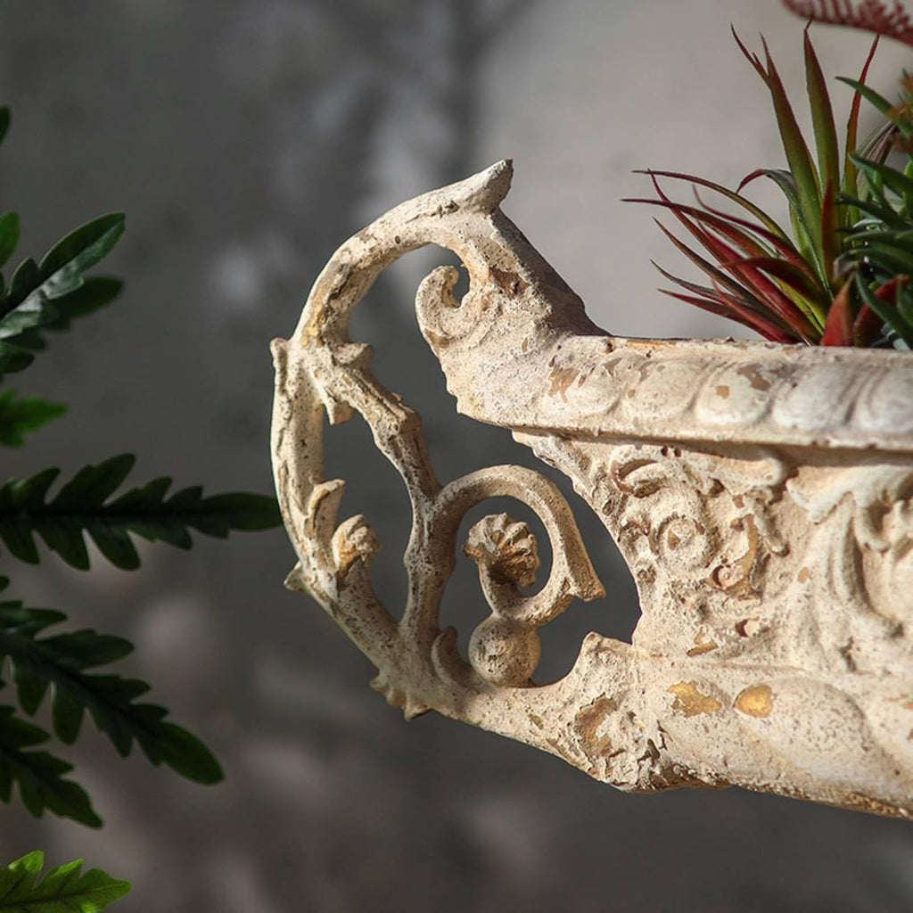 French Garden Urn European Design Vintage Urn Planter Shabby Chic Vintage Pedestal Planter , Outdoor