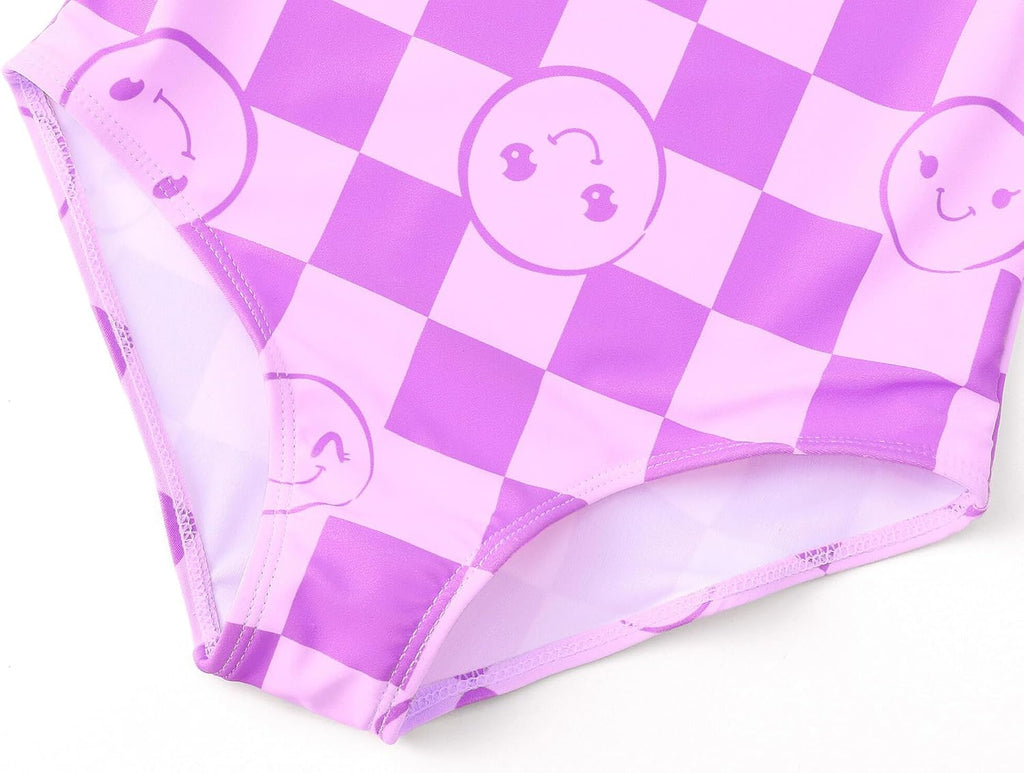 Toddler Girls One Piece Swimsuit Adjustable Straps