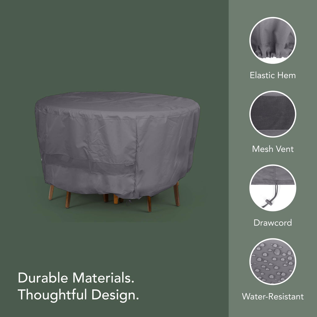 Elite Round Outdoor Patio Table/Chair Set Cover 54" Dia x 25" H