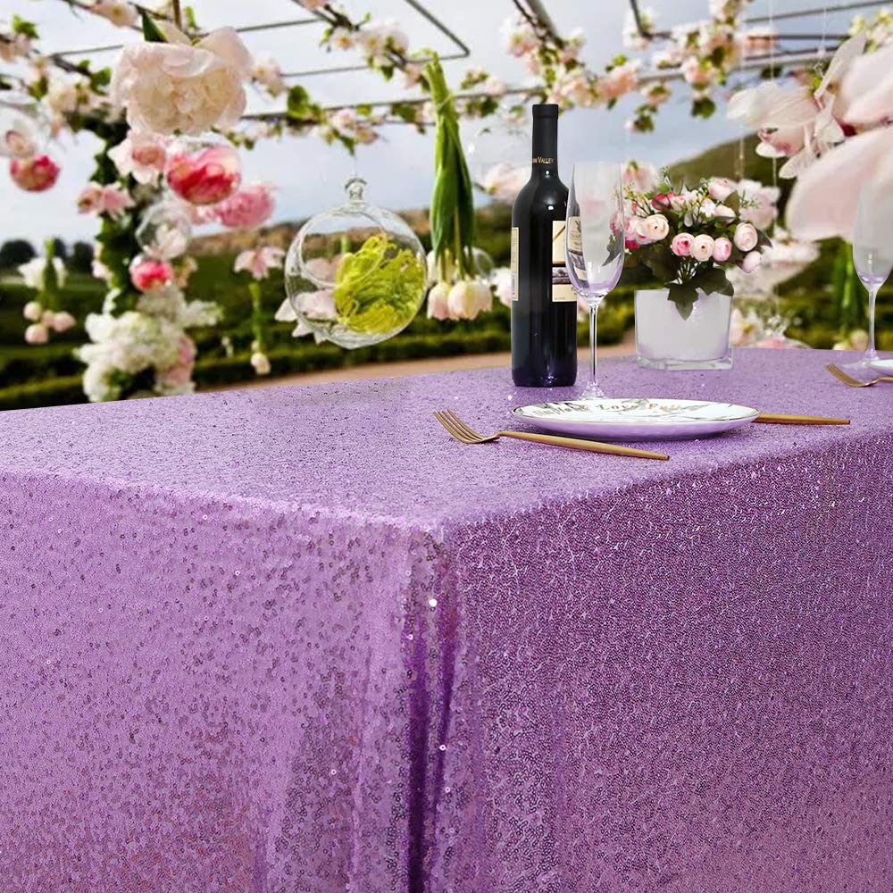 Lavender Sequin Tablecloth Lilac Wedding Party Sequin Tablecloth