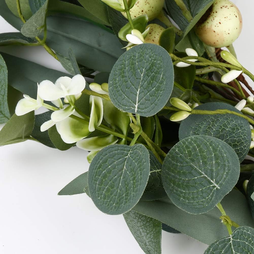 Eucalyptus Wreaths for Front Door 20 Inch Green Home Decor for Wall Porch Window Spring Summer Wreath with Big