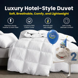 Goose Feathers Down Fiber Comforter Twin Duvet Insert,100% Cotton,Hotel Luxury Hypoallergenic Comfor