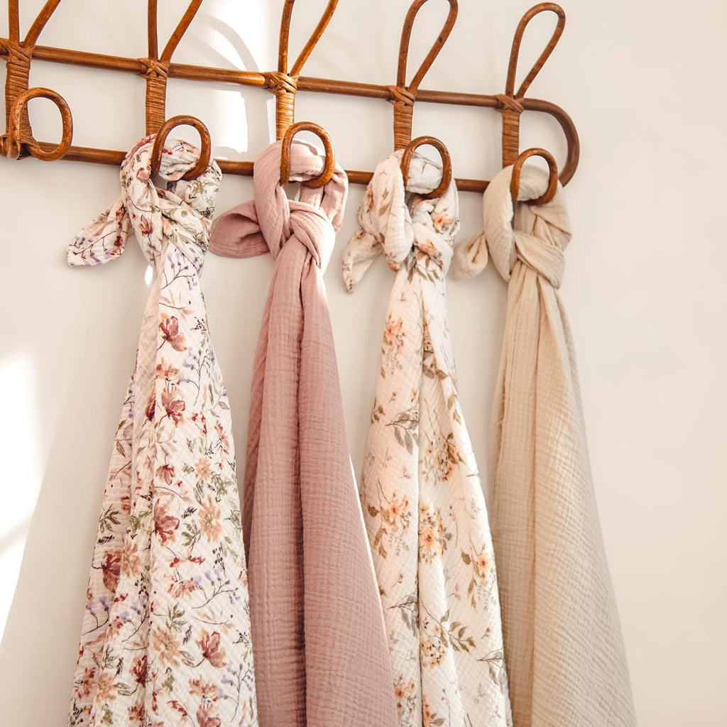 Muslin Swaddle Blankets for Baby: 100% Cotton Receiving Blankets