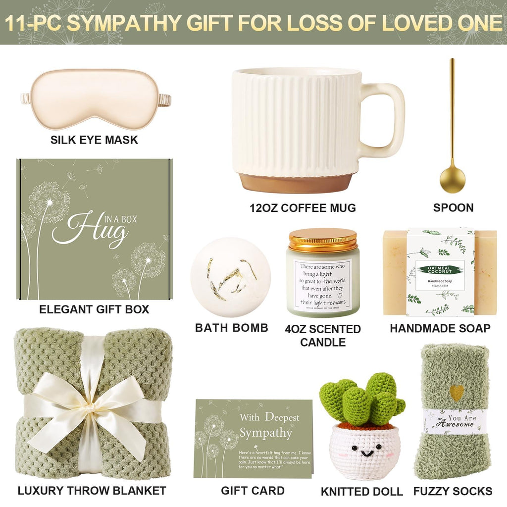 Sympathy Gift Baskets Sympathy Gifts for Loss of Loved One Mother Father Husband Mom Dad, Memorial Condolences Grief