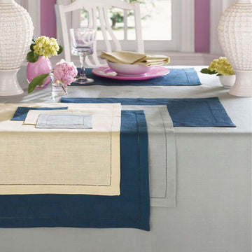 Festival Linen Hemstitched Table Cloth - White