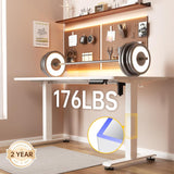55 Inch Large Electric Standing Desk,Sit to Stand Up, Heights Adjustable, Work Home Office Computer Table for Study