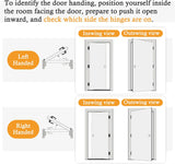 32" x 80" Prehung Door Interior, 5-Panel Tempered Frosted Glass Solid Core Door Slab with Easy Assembly Jamb Kit
