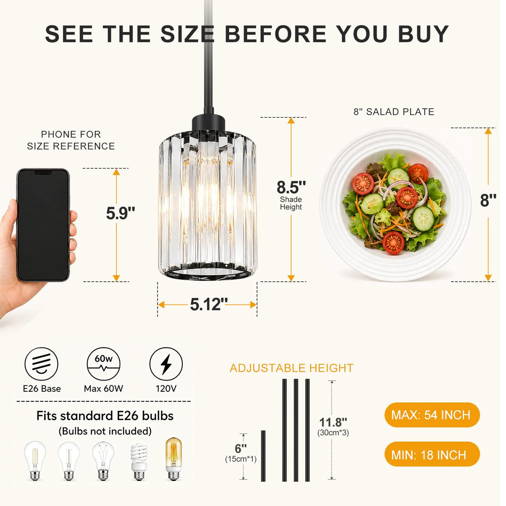 Island Pendant Lights Kitchen Island 1 Pack Hanging Light Fixture