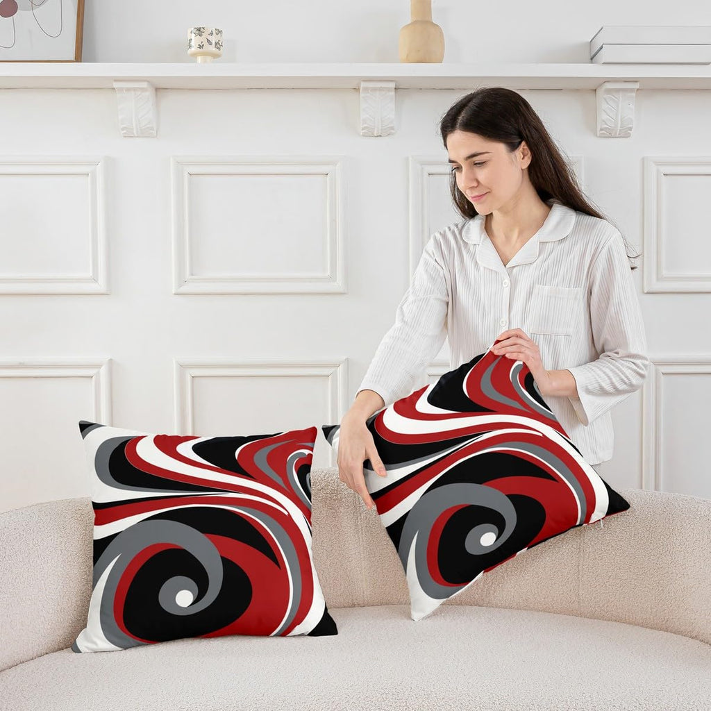 Geometric Throw Stripe Pillow Covers 20x20 Inches Soft