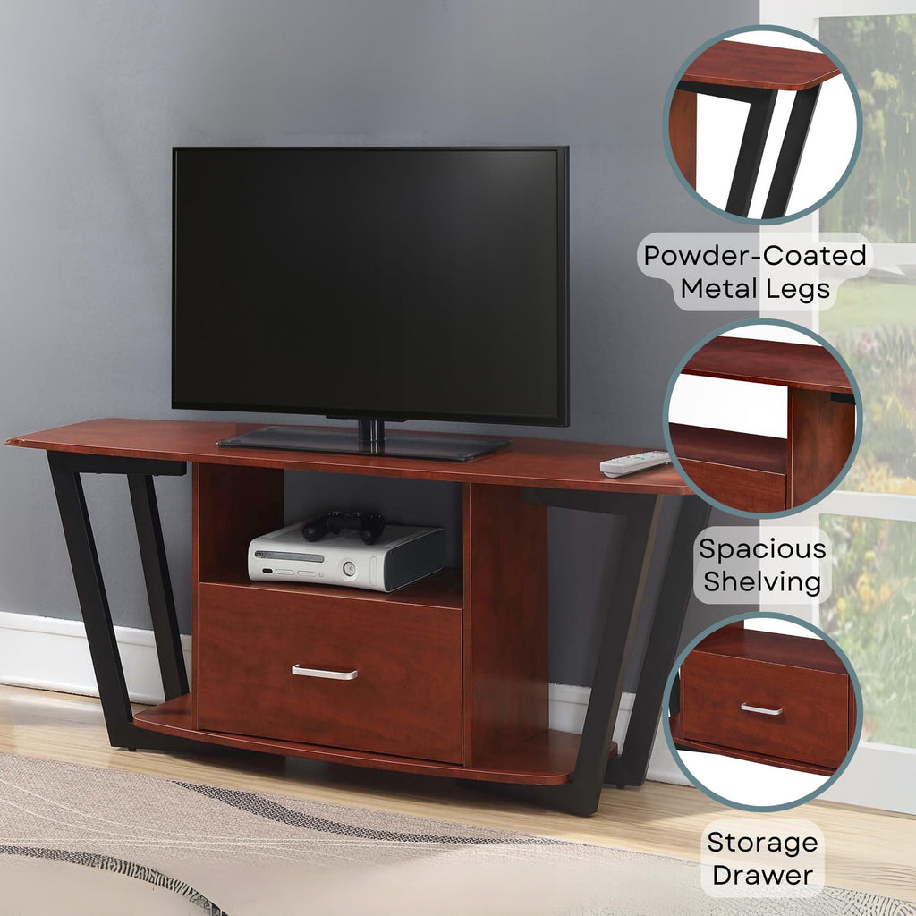 Concepts Graystone TV Stand 59.25" - Modern Entertainment Center for TVs up to 65", Industrial Media Console with