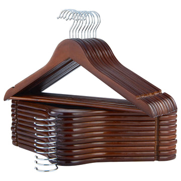 Wooden Hangers, 20 Pack Coat Hangers with Extra Smooth Finish